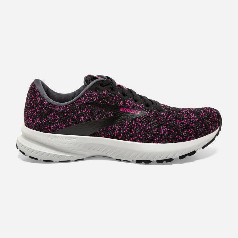 Tenis Brooks Launch 7 - Zapatillas Para Correr En Asfalto Mujer - Negras (QCVN-16290)